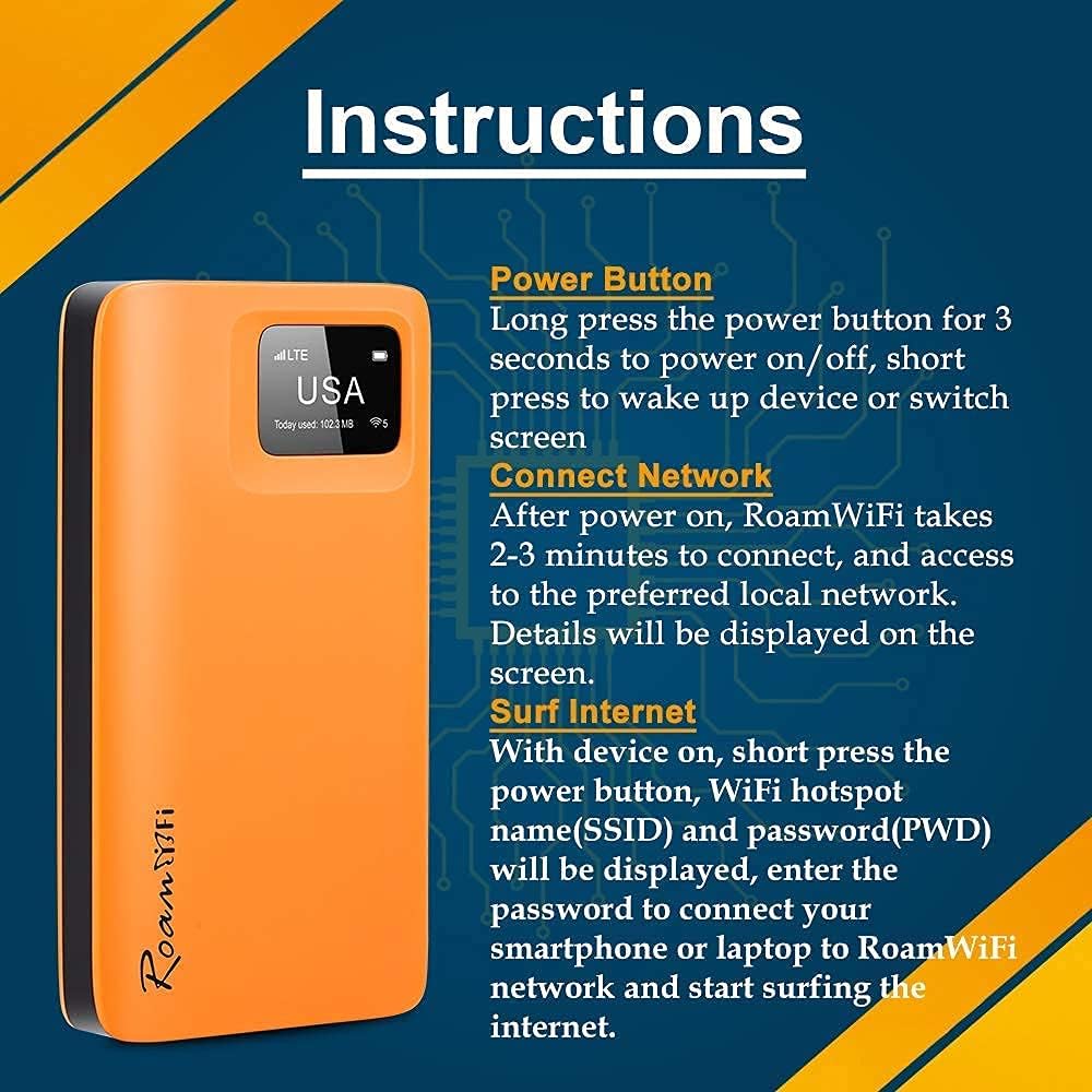 RoamWiFi 4G LTE WiFi Mobile Hotspot Router,Worldwide WiFi Portable High Speed WiFi Hotspot with US 10GB Global 1GB Data 30Day,No SIM Card Needed,Pocket WiFi for Travel in 160+ Countries RoamWiFi 4G LTE WiFi Mobile Hotspot Router,Worldwide WiFi Portable High Speed WiFi Hotspot with US 10GB Global 1GB Data 30Day,No SIM Card Needed,Pocket WiFi for Travel in 160+ Countries