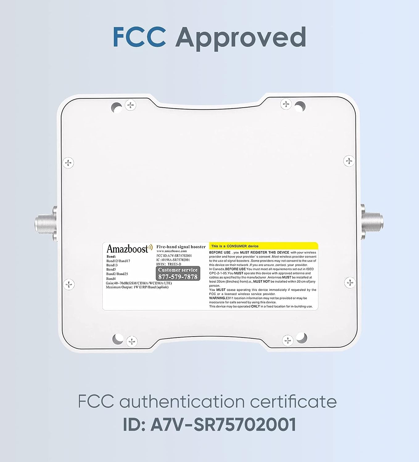 Amazboost Cell Phone Booster for Home -Up to 2,500 sq ft,Cell Phone Signal Booster Kit,All U.S. Carriers -Compatible with Verizon,ATT, T-Mobile, Sprint More-5G 4G 3G LTE FCC Approved Amazboost Cell Phone Booster for Home -Up to 2,500 sq ft,Cell Phone Signal Booster Kit,All U.S. Carriers -Compatible with Verizon,ATT, T-Mobile, Sprint More-5G 4G 3G LTE FCC Approved