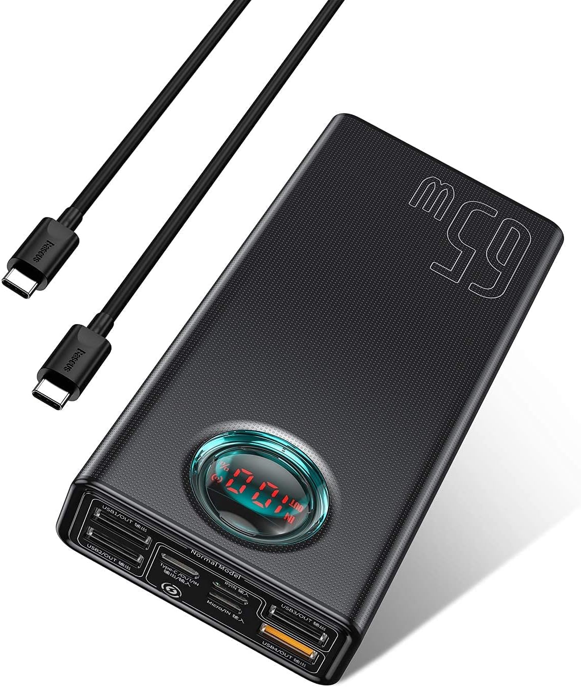 Baseus Portable Laptop Charger, 30000mAh Power Bank 65W Fast Charging USB C Battery Pack, PD 3.0 7-Port Battery Bank for MacBook, IPad, Dell, HP, Notebook, Samsung, iPhone, Switch and More Baseus Portable Laptop Charger, 30000mAh Power Bank 65W Fast Charging USB C Battery Pack, PD 3.0 7-Port Battery Bank for MacBook, IPad, Dell, HP, Notebook, Samsung, iPhone, Switch and More
