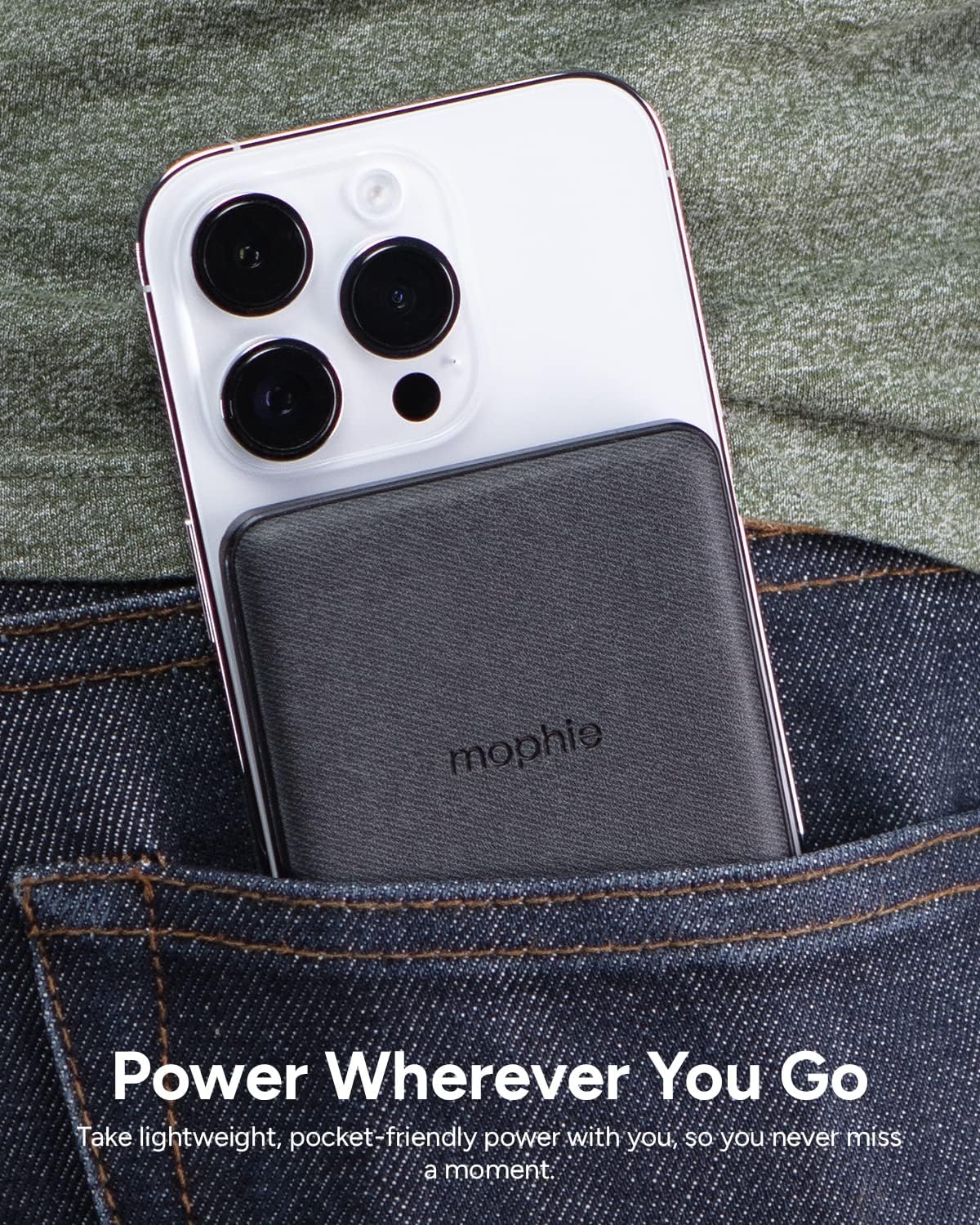 mophie Powerstation 2023 with PD Power Bank Snap+ Juice Pack Mini - Wireless Portable Magnetic Charger with 5000 mAh Internal Battery, Black mophie Powerstation 2023 with PD Power Bank Snap+ Juice Pack Mini - Wireless Portable Magnetic Charger with 5000 mAh Internal Battery, Black
