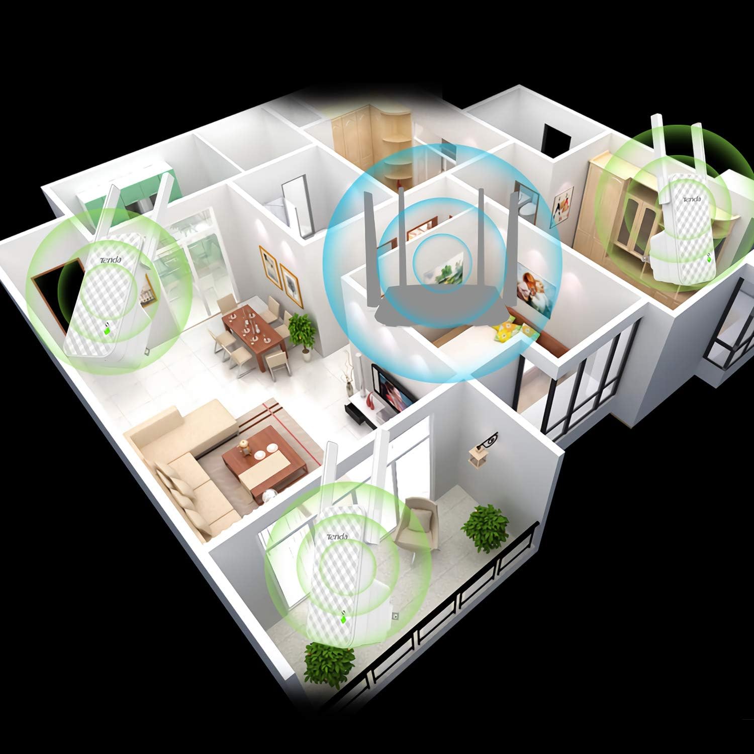 Tenda N300 WiFi Extender(A9), WiFi Extenders Signal Booster for Home, Single Band WiFi Range Extender, Internet Booster, Wall Plug Design, 2.4Ghz Only Tenda N300 WiFi Extender(A9), WiFi Extenders Signal Booster for Home, Single Band WiFi Range Extender, Internet Booster, Wall Plug Design, 2.4Ghz Only