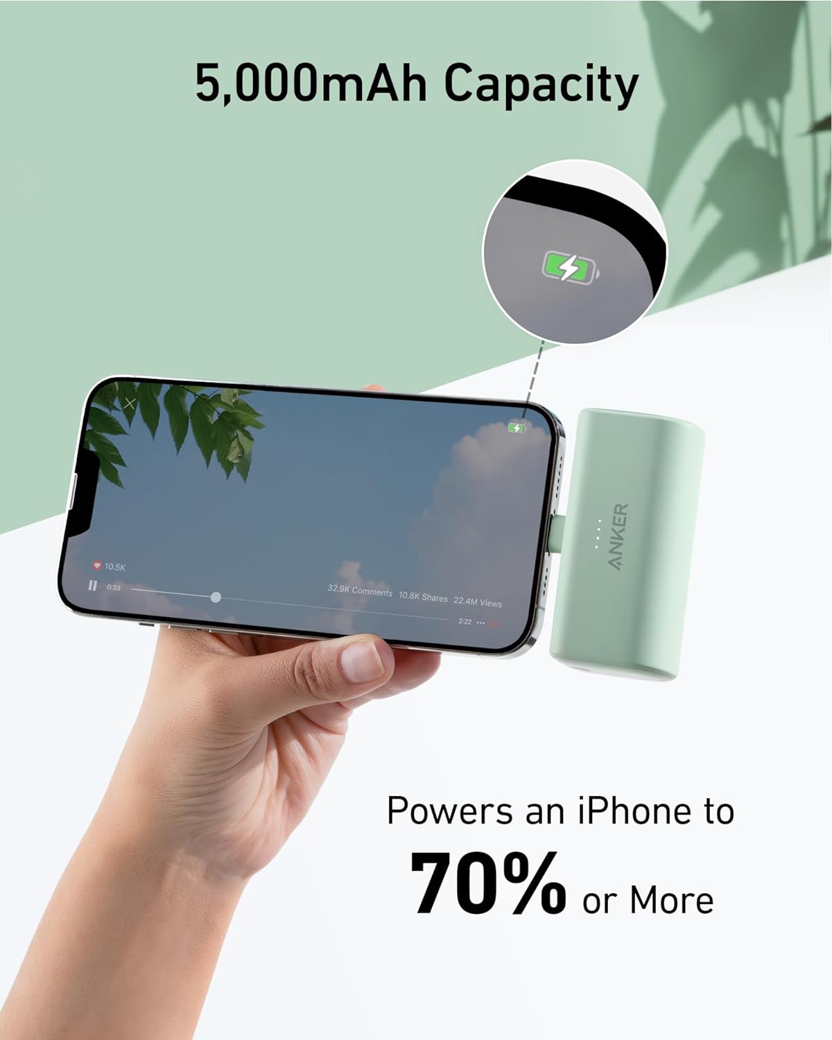Anker Portable Charger with Built-in Lightning Connector, MFi Certified, Battery Pack 5,000mAh 12W, Compatible with iPhone 14/14 Pro / 14 Plus / 14 Pro Max, iPhone 13 and 12 Series (Black) Anker Portable Charger with Built-in Lightning Connector, MFi Certified, Battery Pack 5,000mAh 12W, Compatible with iPhone 14/14 Pro / 14 Plus / 14 Pro Max, iPhone 13 and 12 Series (Black)