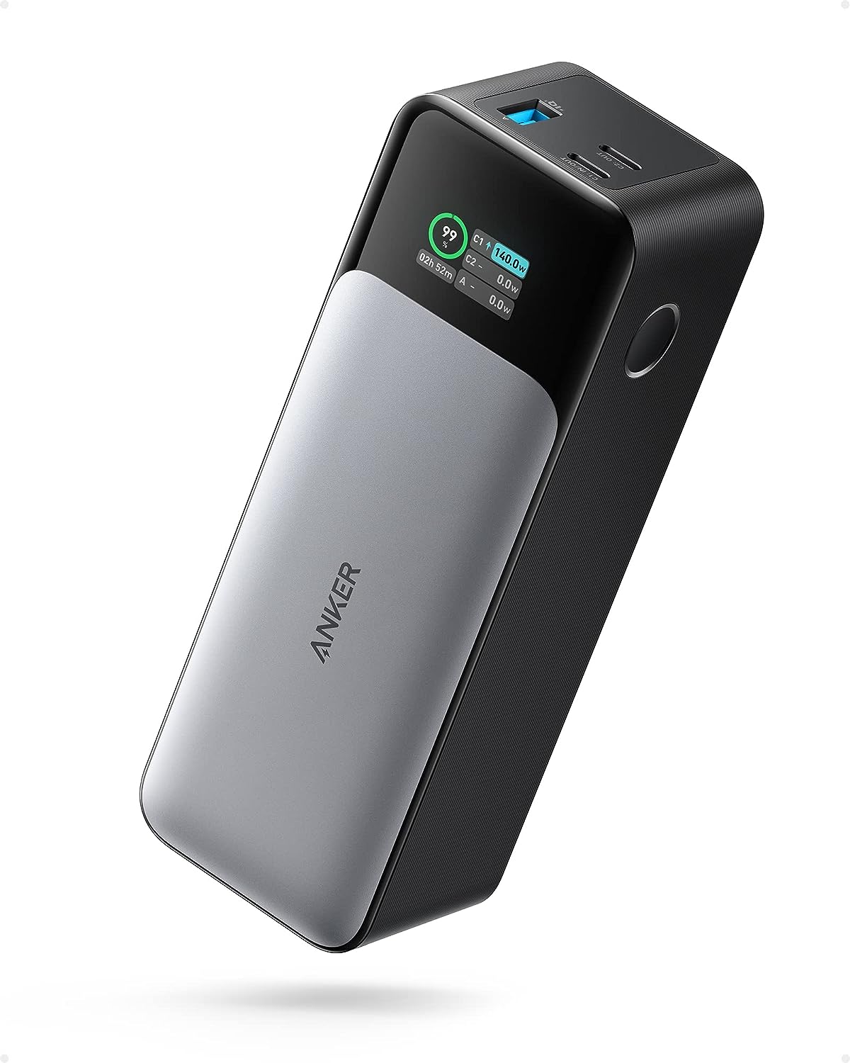 Anker Power Bank, 24K 3-Port Portable Charger with 140W Output, Smart Digital Display, Compatible with iPhone 15/15 Plus/15 Pro/15 Pro Max, iPhone 14/13 Series, Samsung, MacBook, Dell, AirPods Anker Power Bank, 24K 3-Port Portable Charger with 140W Output, Smart Digital Display, Compatible with iPhone 15/15 Plus/15 Pro/15 Pro Max, iPhone 14/13 Series, Samsung, MacBook, Dell, AirPods