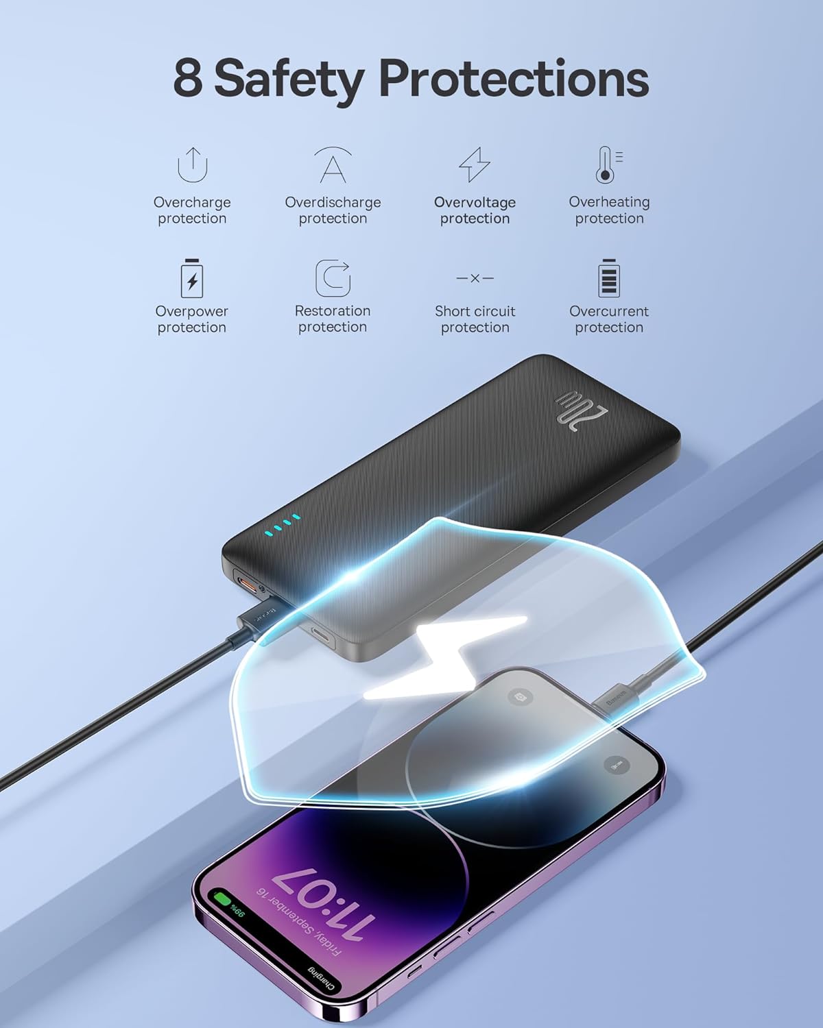 Baseus Portable Charger, PD 20W Power Bank Fast Charging, 10000mAh Slim Battery Pack Charger Portable with USB C inOut for iPhone 15 14 13 12 11 Samsung S23 S22 Google LG iPad etc. Baseus Portable Charger, PD 20W Power Bank Fast Charging, 10000mAh Slim Battery Pack Charger Portable with USB C inOut for iPhone 15 14 13 12 11 Samsung S23 S22 Google LG iPad etc.