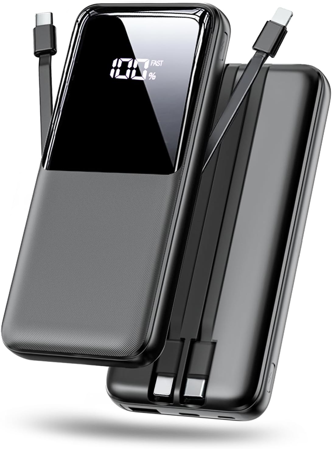 CFIAI Portable Charger Power Bank - 15000mAh Fast Charging Portable Phone Charger with Built in USB-C(22.5W) and iOS(20W) Output Cable, LED Display Battery Pack for iPhone Android Samsung etc(1 Pack) CFIAI Portable Charger Power Bank - 15000mAh Fast Charging Portable Phone Charger with Built in USB-C(22.5W) and iOS(20W) Output Cable, LED Display Battery Pack for iPhone Android Samsung etc(1 Pack)