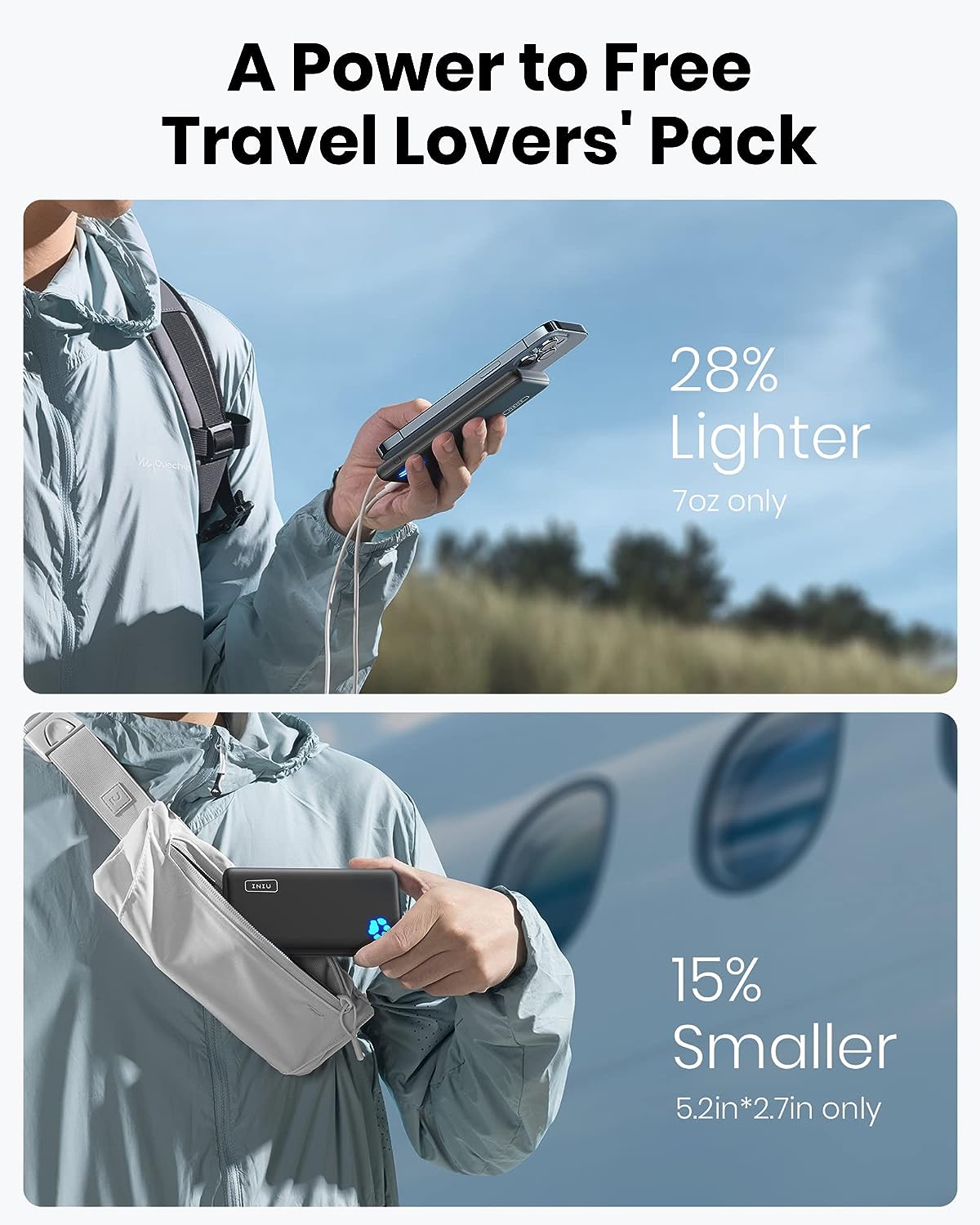 INIU Portable Charger, Slimmest 10000mAh 5V/3A Power Bank, USB C inout High-Speed Charging Battery Pack, External Phone Powerbank Compatible with iPhone 15 14 13 12 11 Samsung S22 S21 Google iPad etc INIU Portable Charger, Slimmest 10000mAh 5V/3A Power Bank, USB C inout High-Speed Charging Battery Pack, External Phone Powerbank Compatible with iPhone 15 14 13 12 11 Samsung S22 S21 Google iPad etc