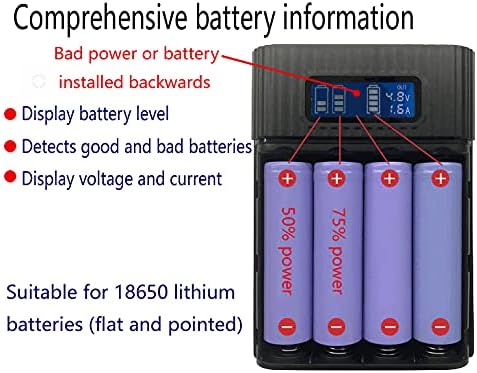 LIJIANI Battery Charger Case,Portable DIY Power Bank Box with LCD Display 2 USB Output,Micro and Type c Input, Smart Charger for 3.7v Li-ion Rechargeable Battery (Battery Not Included) LIJIANI Battery Charger Case,Portable DIY Power Bank Box with LCD Display 2 USB Output,Micro and Type c Input, Smart Charger for 3.7v Li-ion Rechargeable Battery (Battery Not Included)