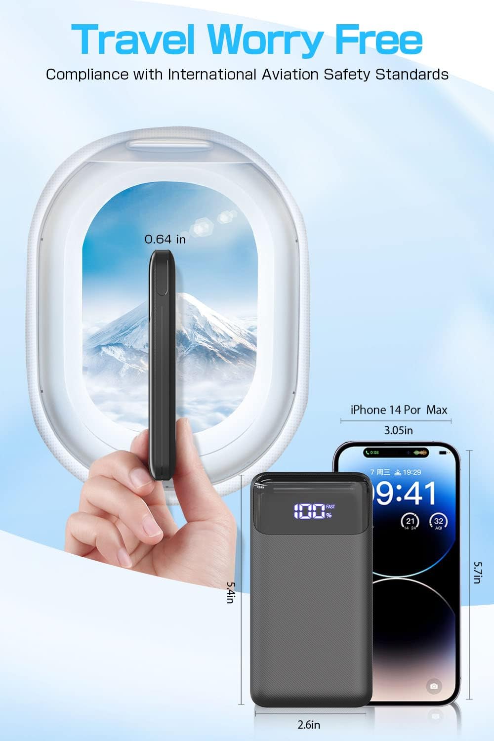 LILIO Portable Charger, 20000mAh Power Bank with Digital Display, 20W Fast Charging Battery Pack with USB C/USB A Output, Cell Phone Charger for iPhone 14/13 Samsung Pixel AirPods and More LILIO Portable Charger, 20000mAh Power Bank with Digital Display, 20W Fast Charging Battery Pack with USB C/USB A Output, Cell Phone Charger for iPhone 14/13 Samsung Pixel AirPods and More