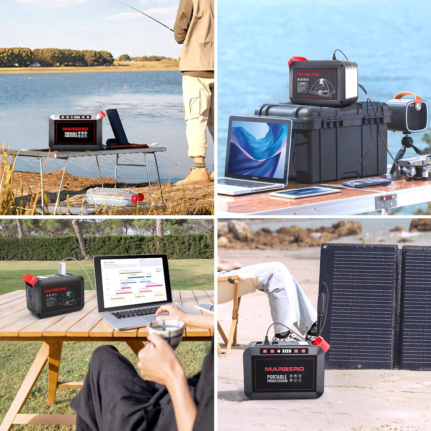 MARBERO 88Wh Portable Power Station 24000mAh Camping Solar Generator(Solar Panel Not Included) Lithium Battery Power 110V/80W AC, DC, USB QC3.0, LED Flashlight for CPAP Home Camping Emergency Backup MARBERO 88Wh Portable Power Station 24000mAh Camping Solar Generator(Solar Panel Not Included) Lithium Battery Power 110V/80W AC, DC, USB QC3.0, LED Flashlight for CPAP Home Camping Emergency Backup