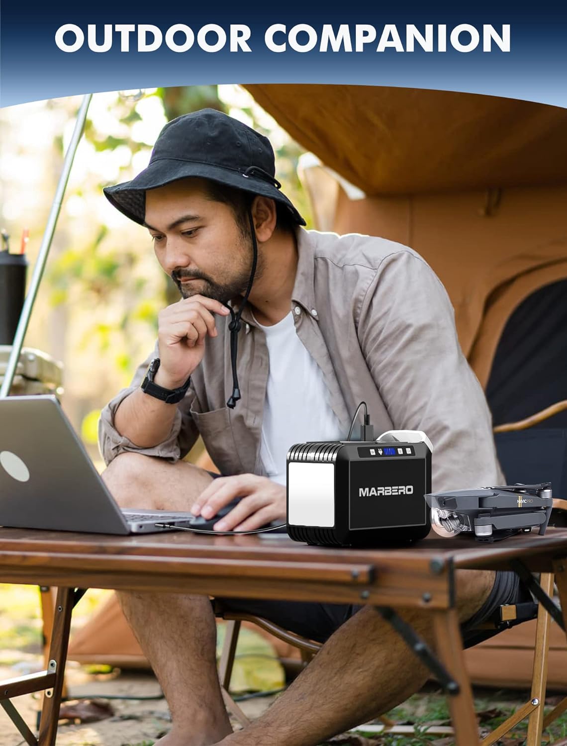 MARBERO Portable Power Bank with AC Outlet, Peak 120W/110V Portable Laptop Battery Bank, 24000mAh Charger Power Supply with AC Outlet, Power Station for Outdoor Camping Home Office Hurricane Emergency MARBERO Portable Power Bank with AC Outlet, Peak 120W/110V Portable Laptop Battery Bank, 24000mAh Charger Power Supply with AC Outlet, Power Station for Outdoor Camping Home Office Hurricane Emergency
