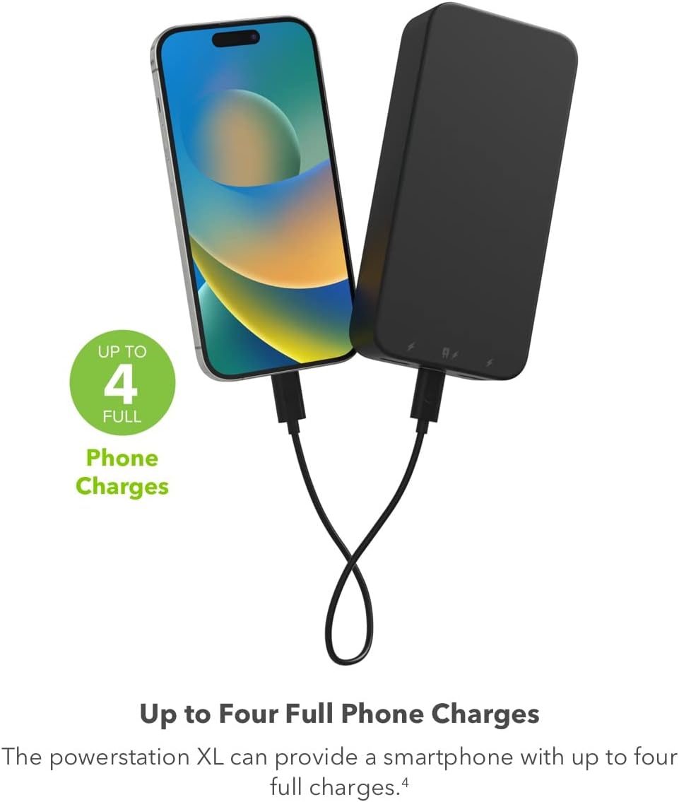 mophie Powerstation XL Power Bank 2023-20,000 mAh Large Internal Battery Snap+ Juice Pack Mini - Wireless Portable Magnetic Charger with 5000 mAh Internal Battery, Black