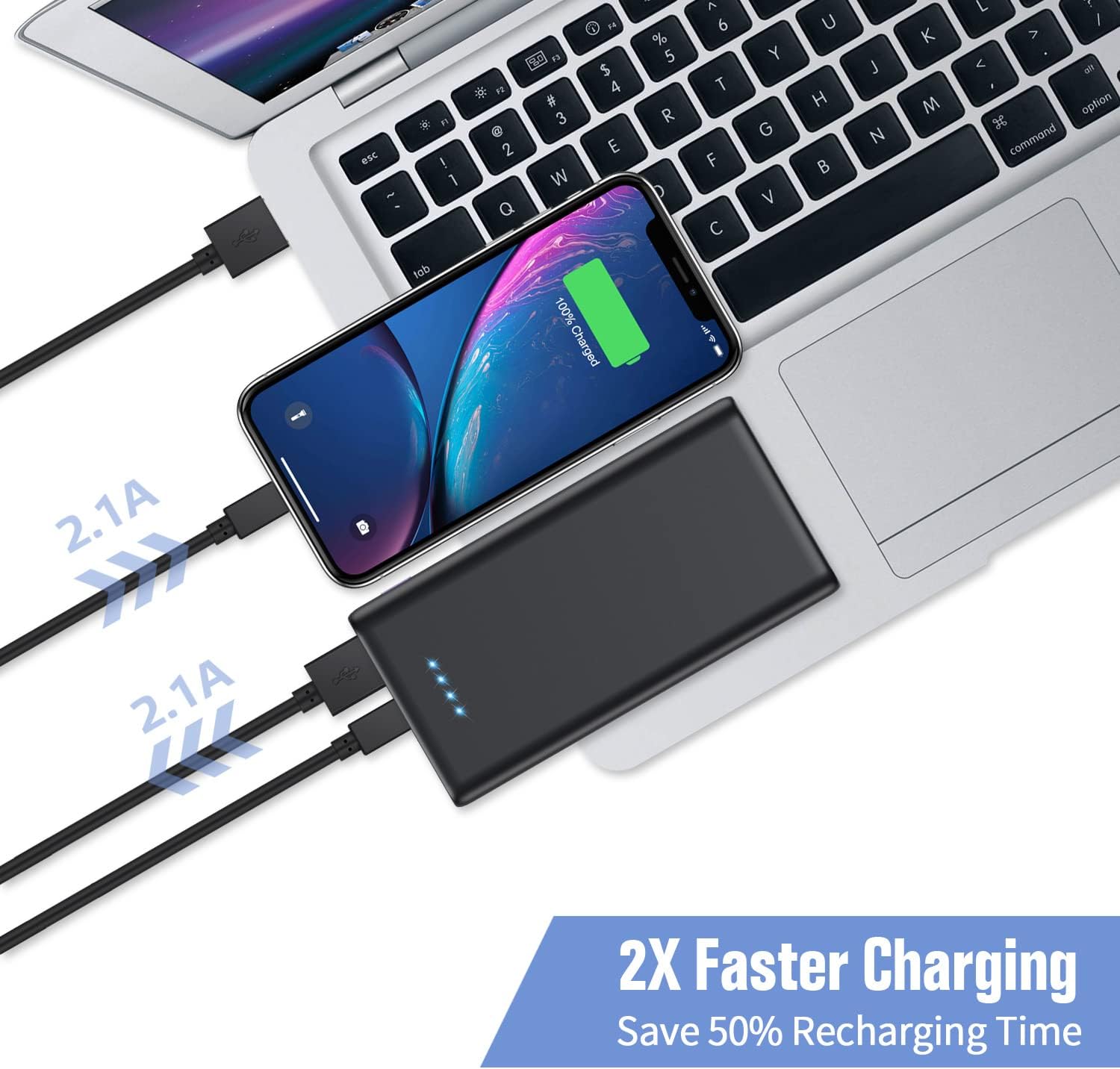 Portable Charger Power Bank 25800mAh, Ultra-High Capacity Fast Phone Charging with Newest Intelligent Controlling IC, 2 USB Port External Cell Phone Battery Pack Compatible with iPhone,Android etc Portable Charger Power Bank 25800mAh, Ultra-High Capacity Fast Phone Charging with Newest Intelligent Controlling IC, 2 USB Port External Cell Phone Battery Pack Compatible with iPhone,Android etc