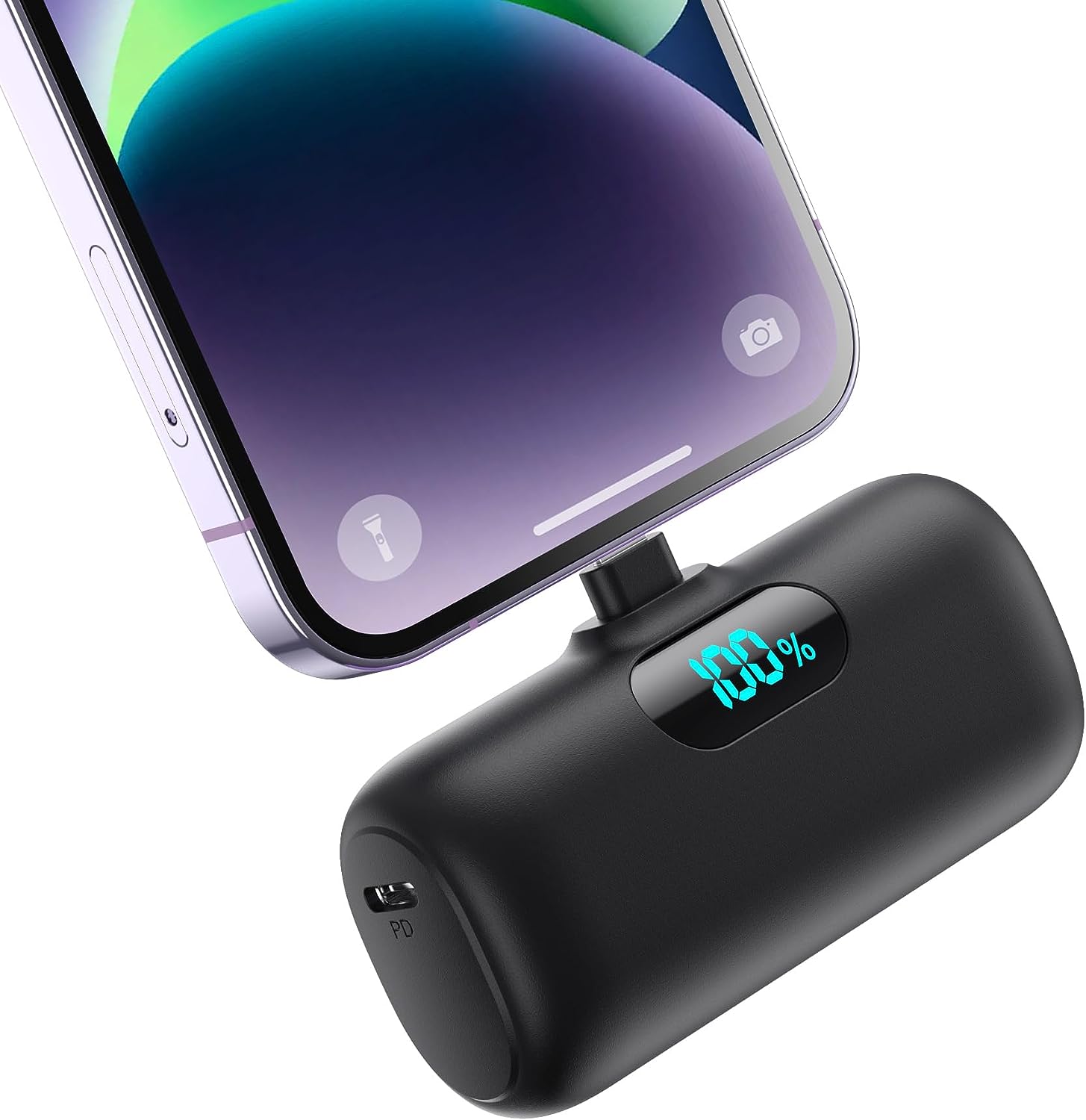 Small Portable Charger for iPhone, Upgraded 5000mAh PD Fast Charging Power Bank, Mini Plug-in Battery Pack Backup Charger Compatible with iPhone 14/14 Pro Max/13/13 Pro/12 Pro/11/XR/X/8/7/6 etc-Black Small Portable Charger for iPhone, Upgraded 5000mAh PD Fast Charging Power Bank, Mini Plug-in Battery Pack Backup Charger Compatible with iPhone 14/14 Pro Max/13/13 Pro/12 Pro/11/XR/X/8/7/6 etc-Black