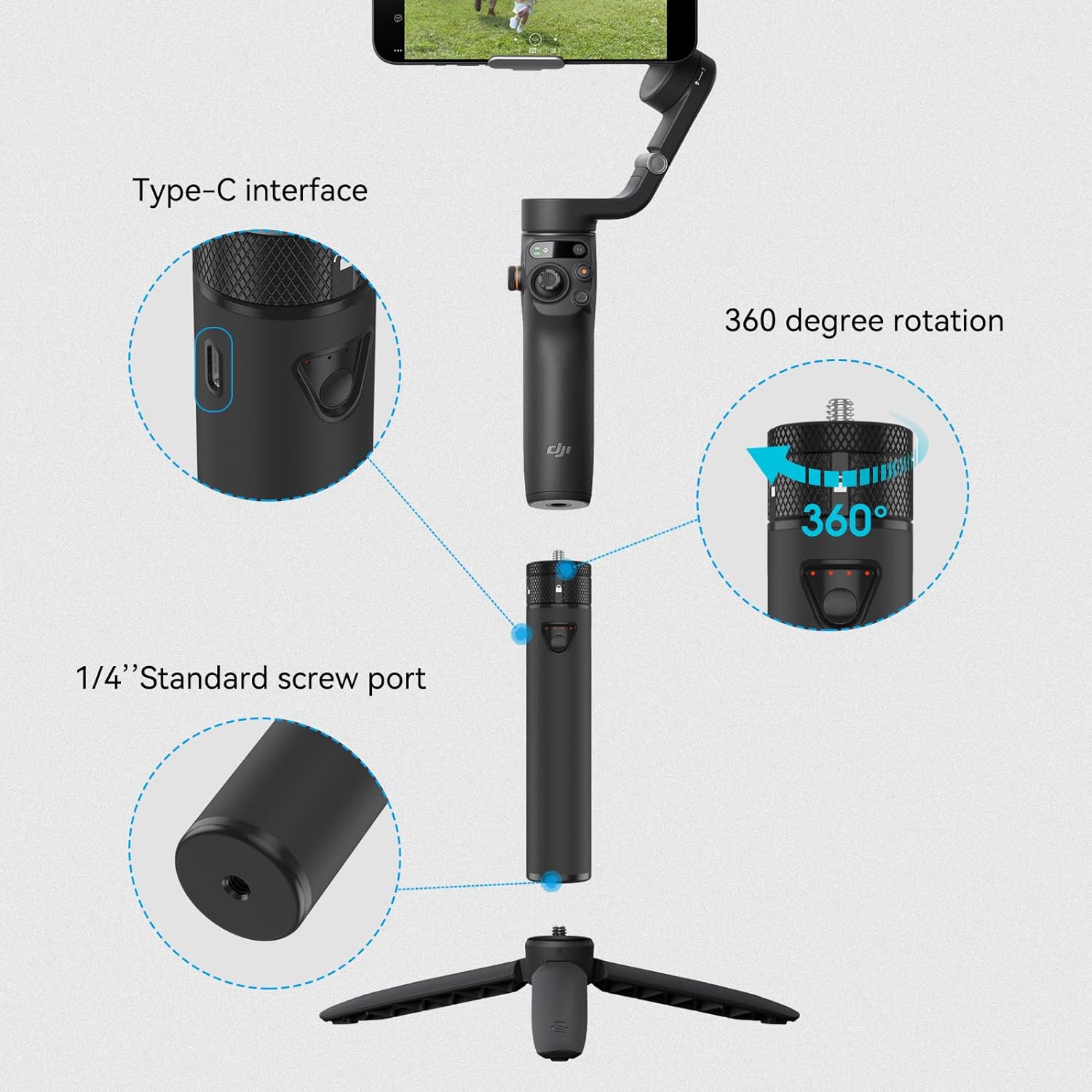 Smatree Portable Power Stick(Power Bank) Compatible for DJI Osmo Mobile 6, Extension Rod with 5000mah Battery Compatible for Osmo Mobile 6(Osmo Mobile 6 is Not Included) Smatree Portable Power Stick(Power Bank) Compatible for DJI Osmo Mobile 6, Extension Rod with 5000mah Battery Compatible for Osmo Mobile 6(Osmo Mobile 6 is Not Included)